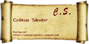 Czékus Sándor névjegykártya